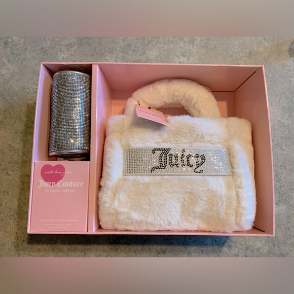 Juicy Couture Angel White Fuzzy Y2K Gift Set - Picture 1 of 1